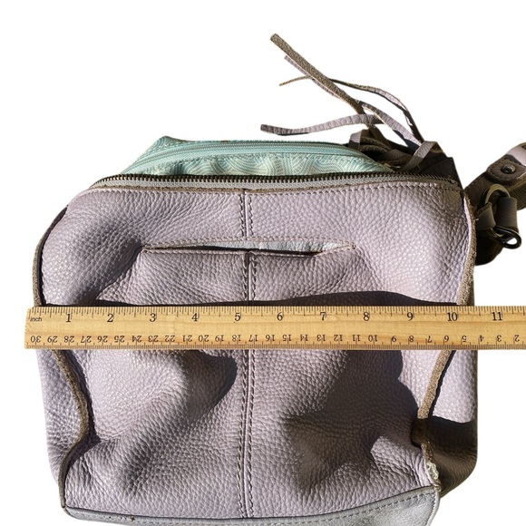 The Sak Exclusive Lavender Studded Leather Shoulder Bag adjustable strap. - Picture 5 of 14